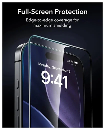 ESR UltraFit Armorite iPhone 17/16 Pro Screen Protector Tempered Glass (3-Pack) afbeelding 7