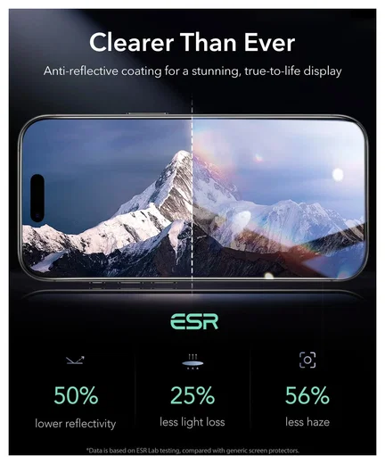 ESR UltraFit Armorite iPhone Air Screen Protector Tempered Glass (3-Pack) afbeelding 8