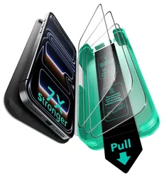 ESR UltraFit Armorite iPhone 17 Pro Screen Protector Tempered Glass (3-Pack) afbeelding