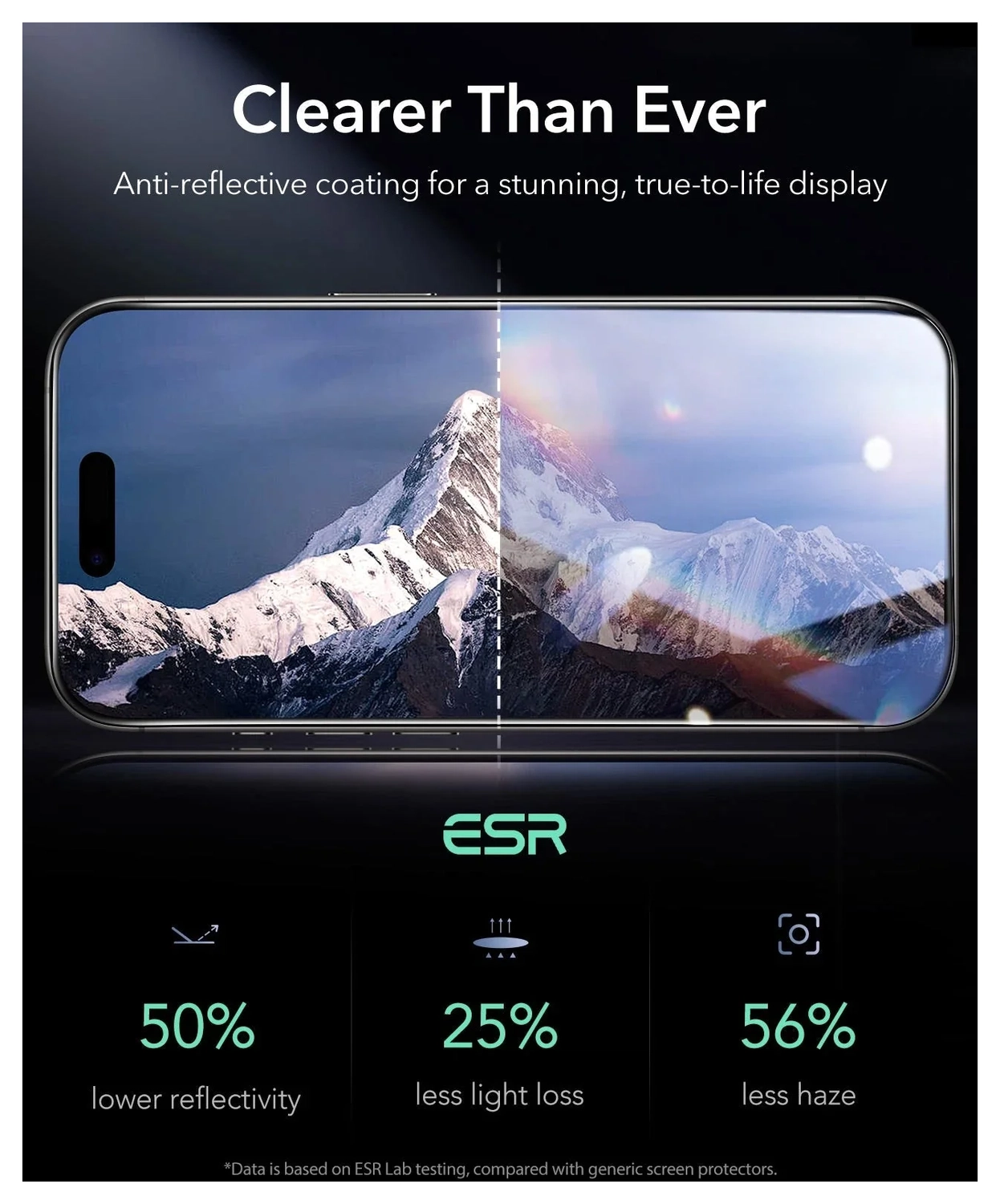 ESR UltraFit Armorite iPhone 17 Pro Screen Protector Tempered Glass (3-Pack) afbeelding 8