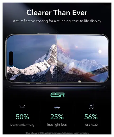 ESR UltraFit Armorite iPhone 17 Pro Max Screen Protector Tempered Glass (3-Pack) afbeelding 8