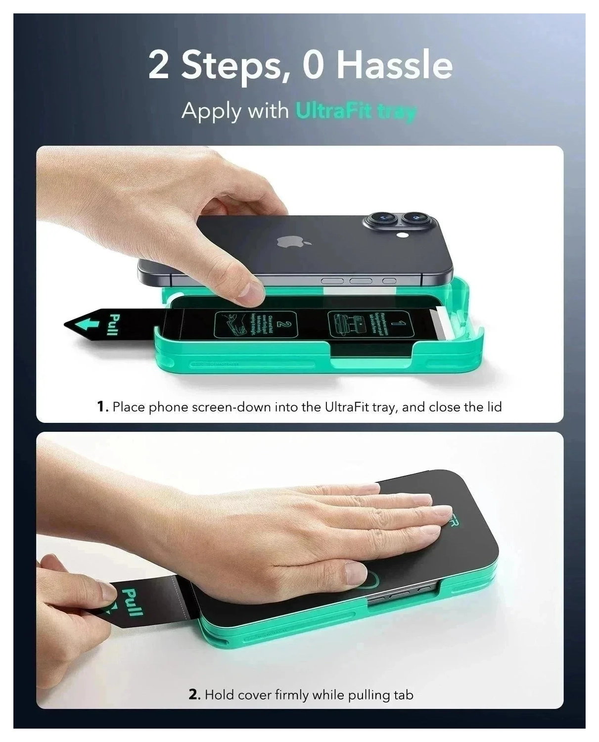 ESR UltraFit Armorite Privacy iPhone 17 Tempered Glass (3-Pack) afbeelding 4