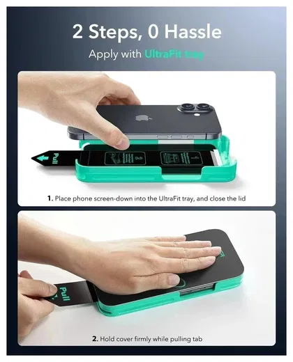 ESR UltraFit Armorite Privacy iPhone 17 Tempered Glass (3-Pack) afbeelding 4