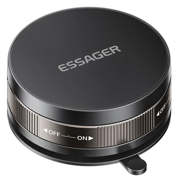 Essager Compacte MagSafe Telefoonhouder Auto Dashboard met Zuignap Zwart