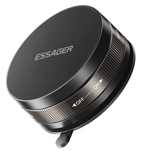 Essager Compacte MagSafe Telefoonhouder Auto Dashboard met Zuignap Zwart afbeelding 2