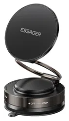 Essager Magnetische MagSafe Telefoonhouder Auto Dashboard met Zuignap Zwart afbeelding