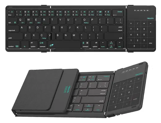 Nillkin Cube Opvouwbaar Bluetooth Toetsenbord met Touchpad Zwart afbeelding 1