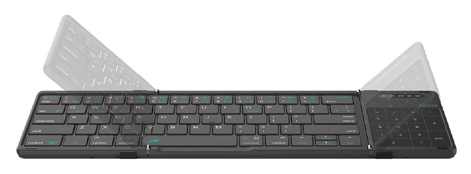 Nillkin Cube Opvouwbaar Bluetooth Toetsenbord met Touchpad Zwart afbeelding 2