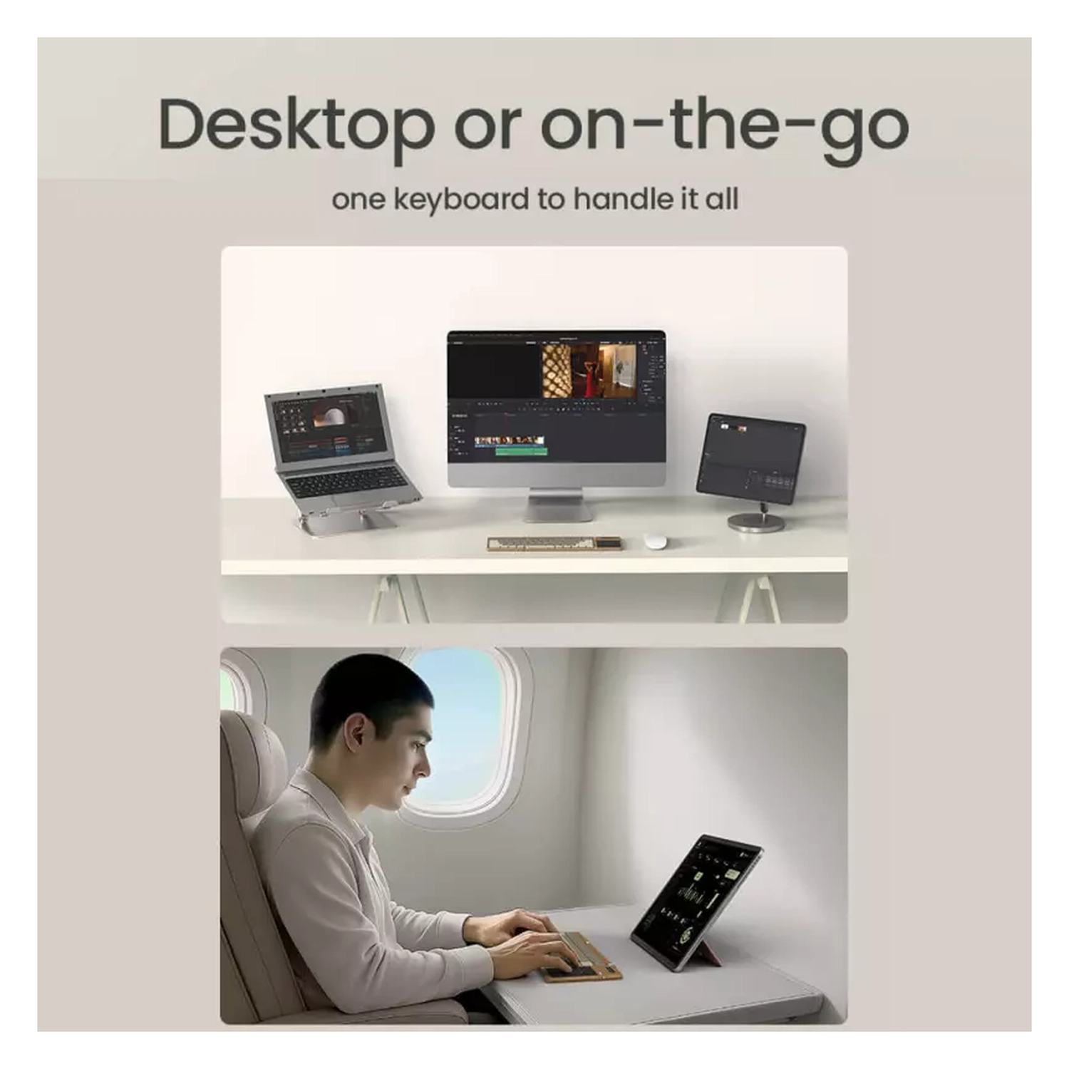 Nillkin Cube Opvouwbaar Bluetooth Toetsenbord met Touchpad Zwart afbeelding 4