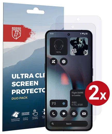 Rosso Nothing Phone (3) Screen Protector Case Friendly Folie Duo Pack afbeelding 1