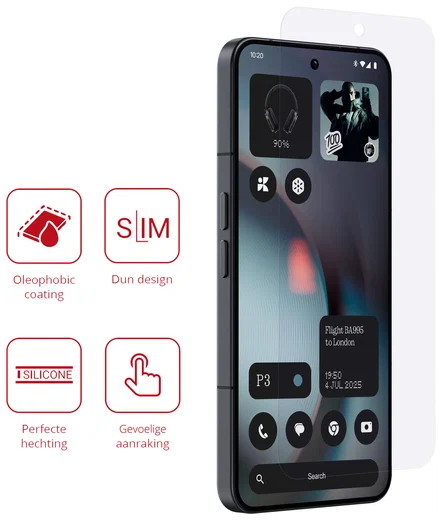 Rosso Nothing Phone (3) Screen Protector Case Friendly Folie Duo Pack afbeelding 2