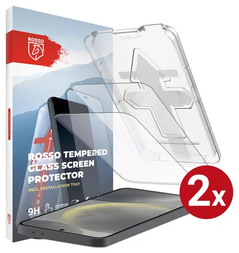 Rosso Samsung S24 Tempered Glass met Installatietray (2-Pack) afbeelding 1