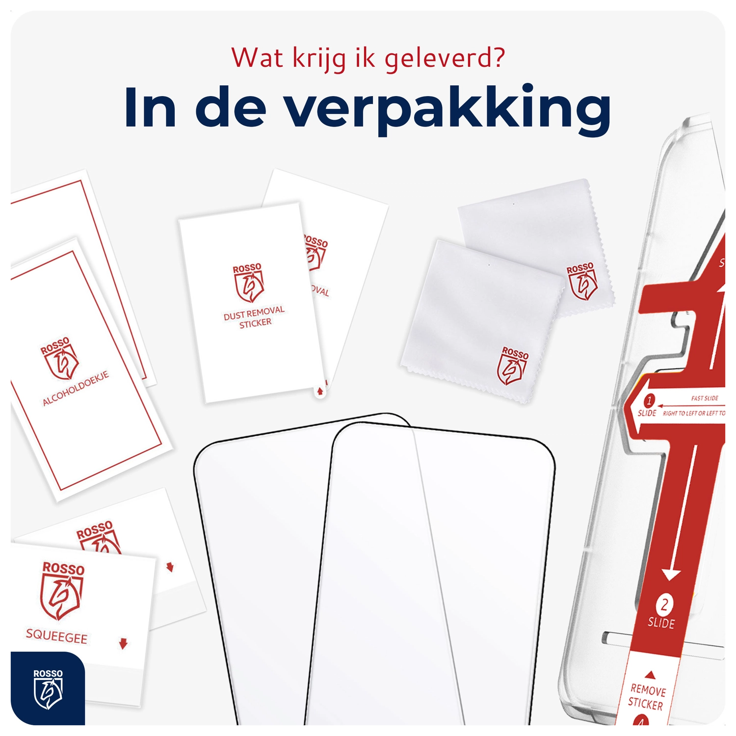 Rosso Samsung S24 Tempered Glass met Installatietray (2-Pack) afbeelding 10