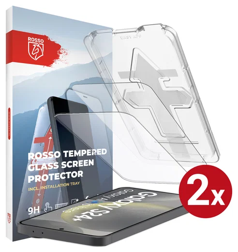 Rosso Samsung S24 Plus Tempered Glass met Installatietray (2-Pack) afbeelding 1