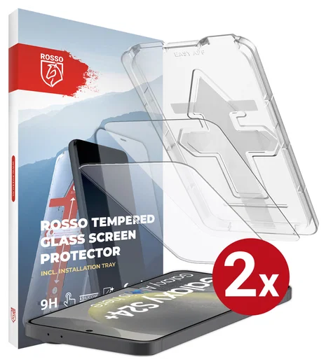 Rosso Samsung S24 Plus Tempered Glass met Installatietray (2-Pack) afbeelding 13