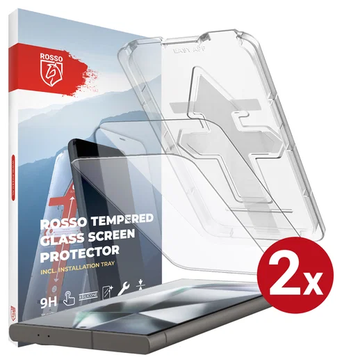 Rosso Samsung S24 Ultra Tempered Glass met Installatietray (2-Pack) afbeelding 1