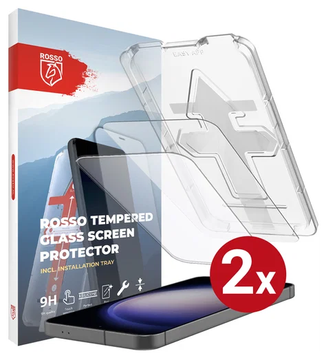 Rosso Samsung S23 Tempered Glass met Installatietray (2-Pack) afbeelding 13