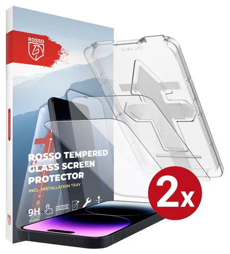 Rosso Apple iPhone 14 Pro Tempered Glass met Installatietray (2-Pack) afbeelding 1