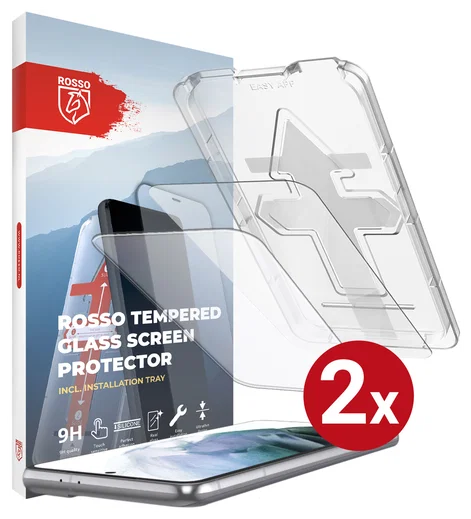 Rosso Samsung Galaxy S21 FE Tempered Glass met Installatietray (2-Pack) afbeelding 13
