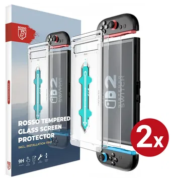 Rosso Nintendo Switch 2 Tempered Glass met Installatietray (2-Pack)