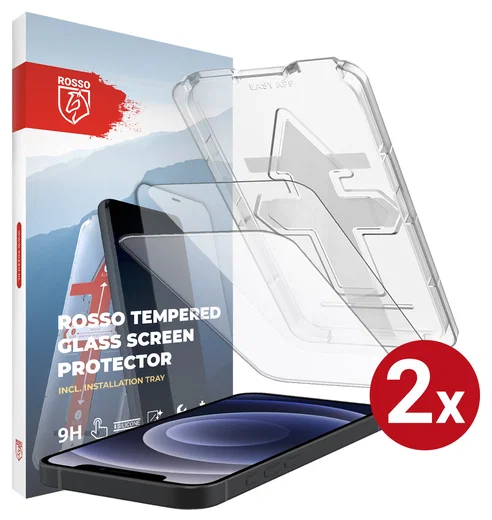 Rosso Apple iPhone 12 / 12 Pro Tempered Glass met Installatietray (2-Pack) afbeelding 1