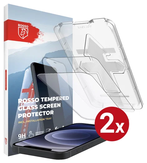 Rosso Apple iPhone 12 / 12 Pro Tempered Glass met Installatietray (2-Pack) afbeelding 12