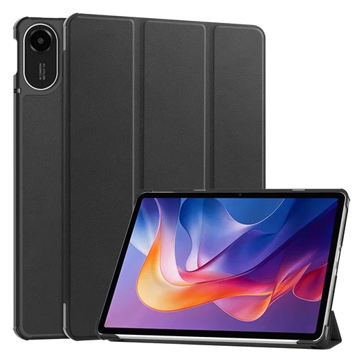 Xiaomi Redmi Pad 2 Hoes Tri-Fold Book Case met Standaard Zwart afbeelding 1