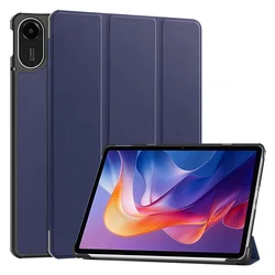 Xiaomi Redmi Pad 2 Hoes Tri-Fold Book Case met Standaard Blauw afbeelding