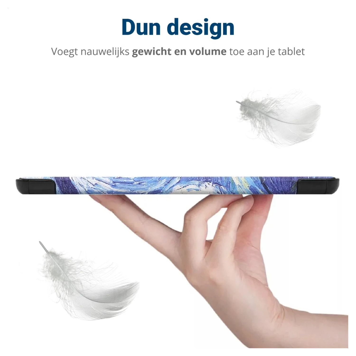Xiaomi Redmi Pad 2 Hoes Tri-Fold Book Case met Standaard Sterren Nacht afbeelding 8