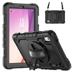 Lenovo Tab One Hoes met Ingebouwde Screen Protector en Handriem Zwart afbeelding