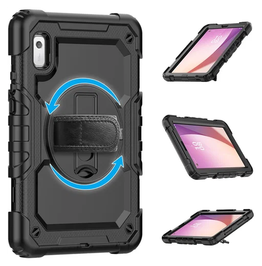 Lenovo Tab One Hoes met Ingebouwde Screen Protector en Handriem Zwart afbeelding 18