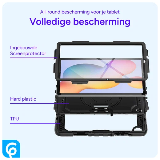 Lenovo Tab One Hoes met Ingebouwde Screen Protector en Handriem Zwart afbeelding 5