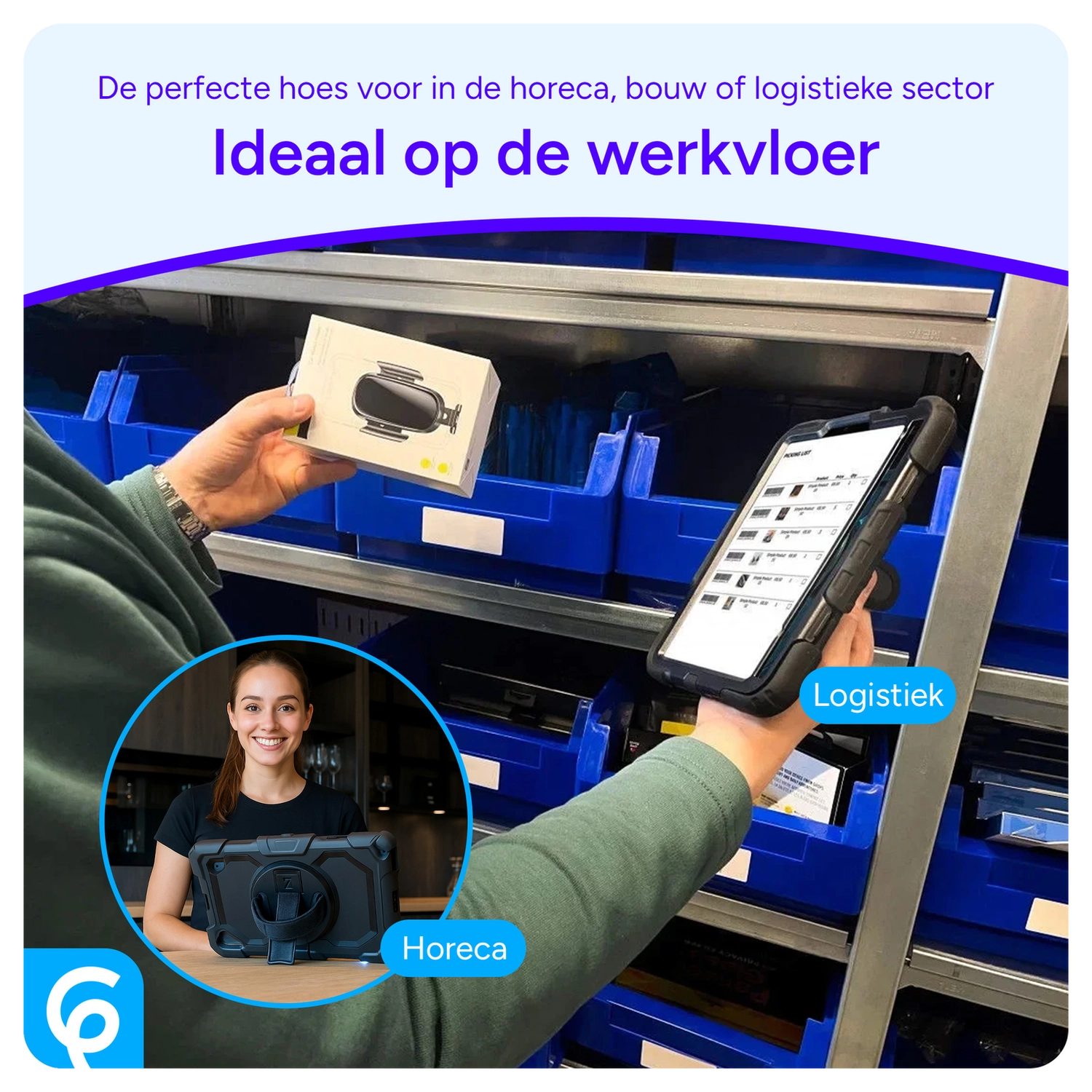 Lenovo Tab One Hoes met Ingebouwde Screen Protector en Handriem Zwart afbeelding 6