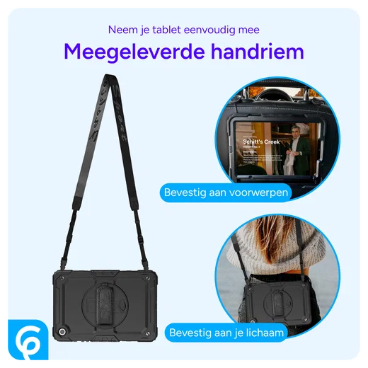 Lenovo Tab One Hoes met Ingebouwde Screen Protector en Handriem Zwart afbeelding 10