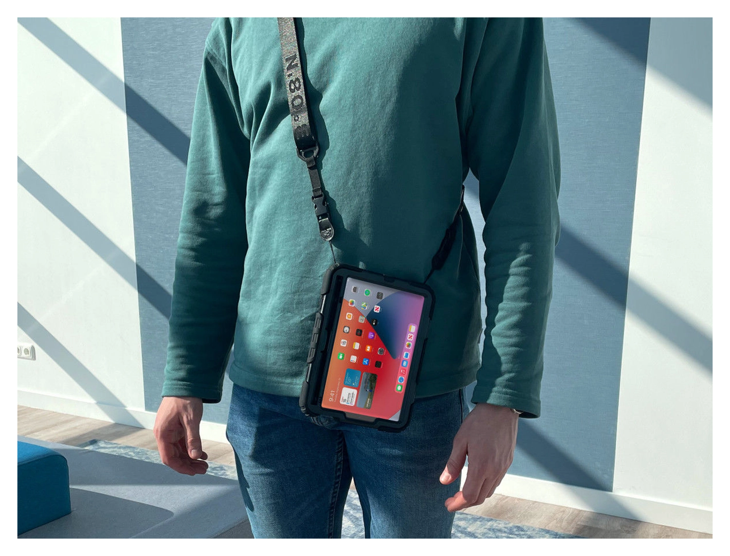 Lenovo Tab One Hoes met Ingebouwde Screen Protector en Handriem Zwart afbeelding 14