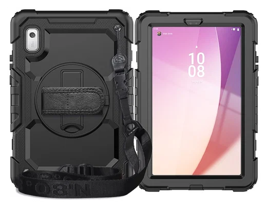 Lenovo Tab One Hoes met Ingebouwde Screen Protector en Handriem Zwart afbeelding 16