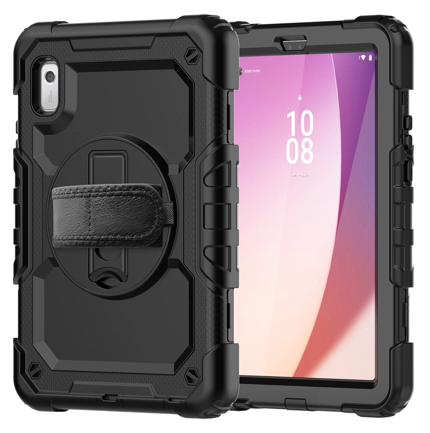 Lenovo Tab One Hoes met Ingebouwde Screen Protector en Handriem Zwart afbeelding 17