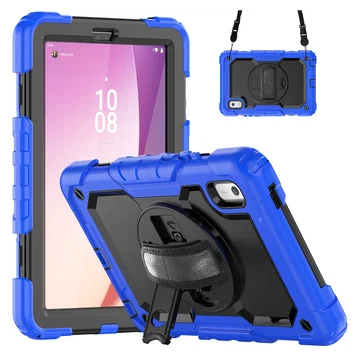Lenovo Tab One Hoes met Ingebouwde Screen Protector en Handriem Blauw