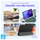 Lenovo Tab One Hoes Tri-Fold Book Case met Standaard Zwart afbeelding 5