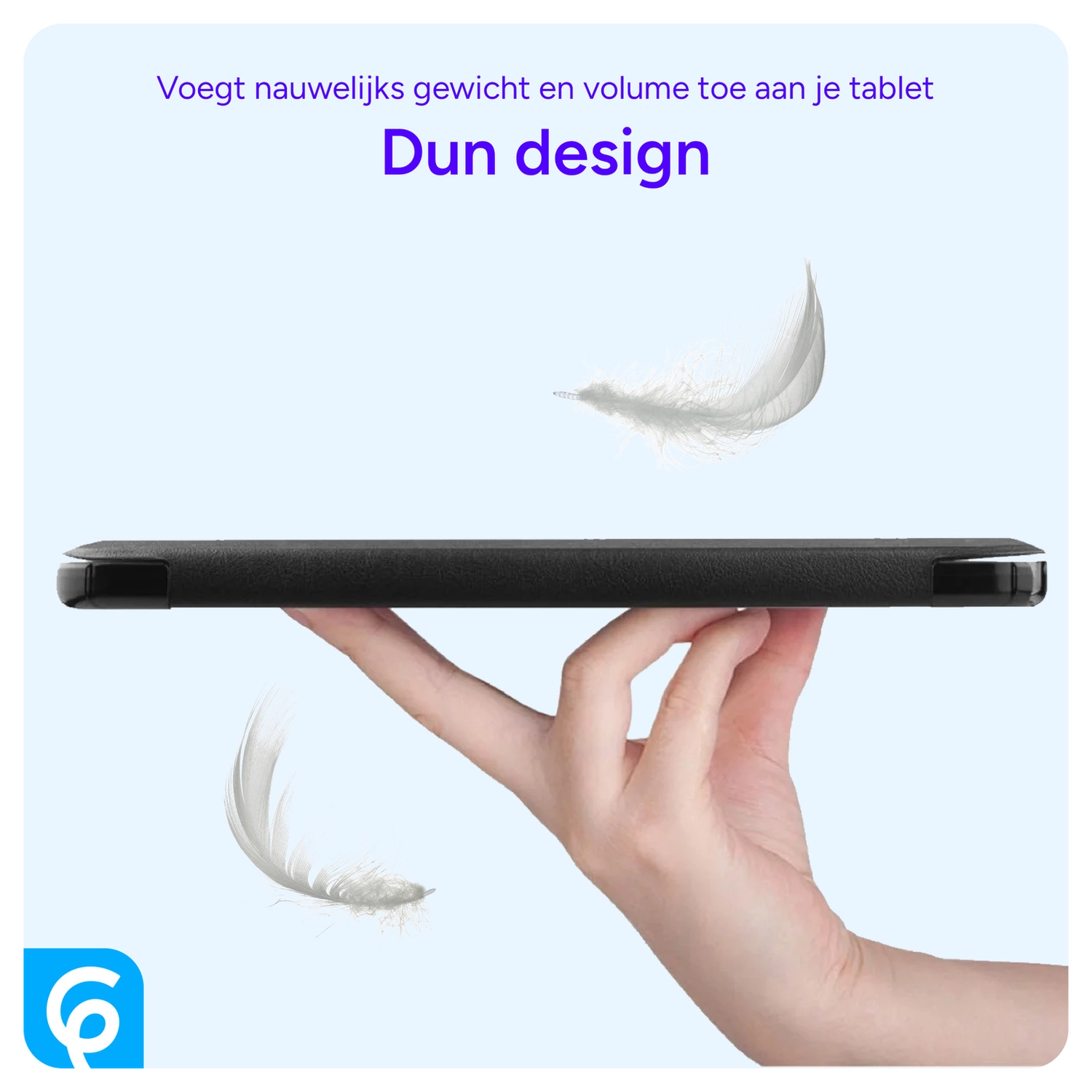 Lenovo Tab One Hoes Tri-Fold Book Case met Standaard Zwart afbeelding 9