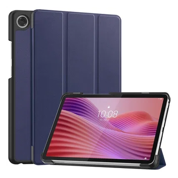 Lenovo Tab One Hoes Tri-Fold Book Case met Standaard Blauw