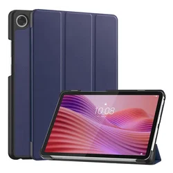 Lenovo Tab One Hoes Tri-Fold Book Case met Standaard Blauw afbeelding