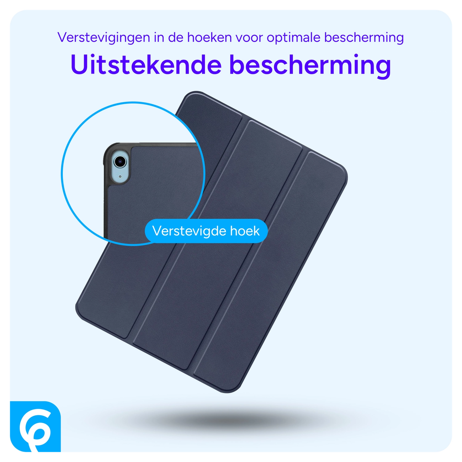 Lenovo Tab One Hoes Tri-Fold Book Case met Standaard Blauw afbeelding 2