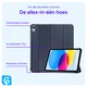 Lenovo Tab One Hoes Tri-Fold Book Case met Standaard Blauw afbeelding 3