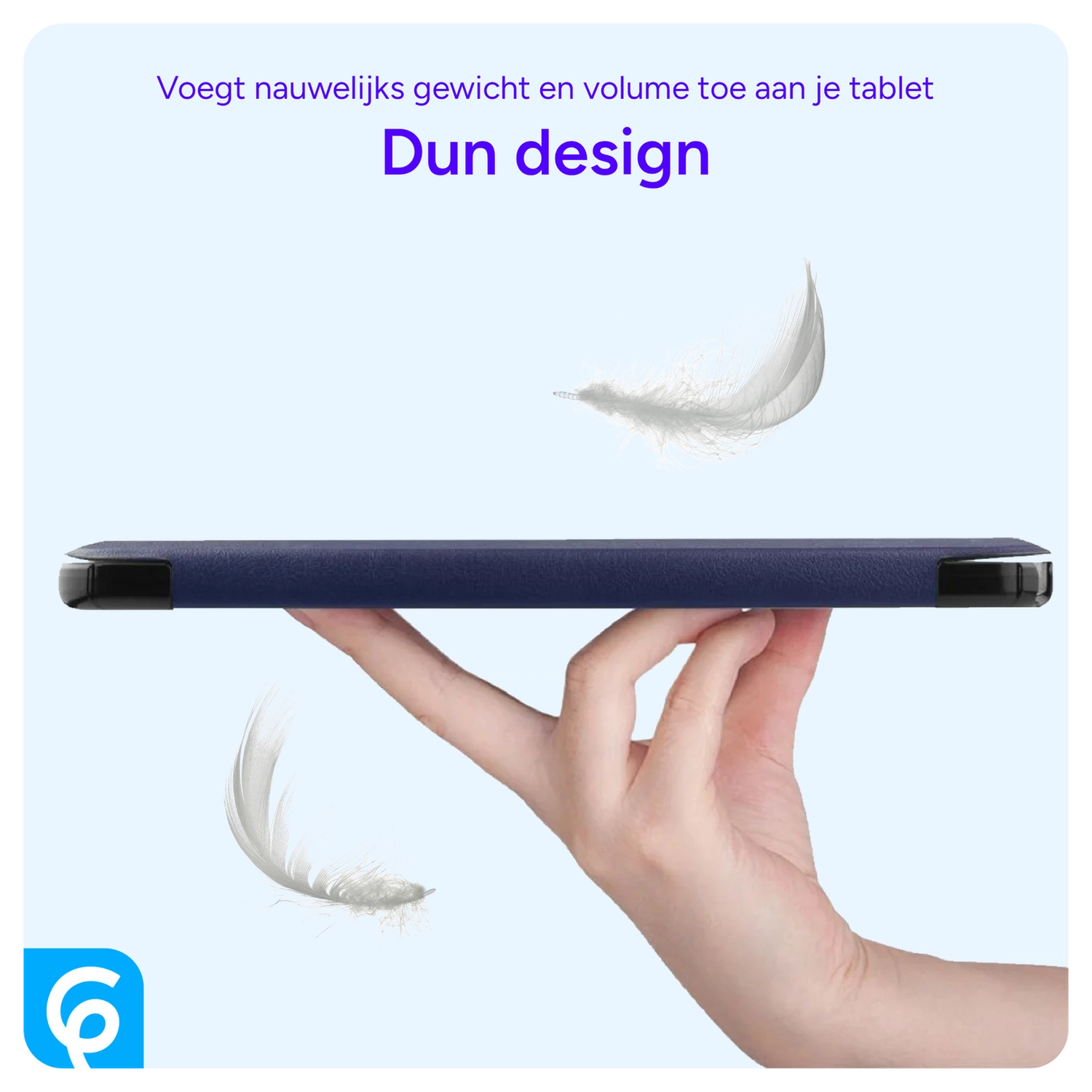 Lenovo Tab One Hoes Tri-Fold Book Case met Standaard Blauw afbeelding 9