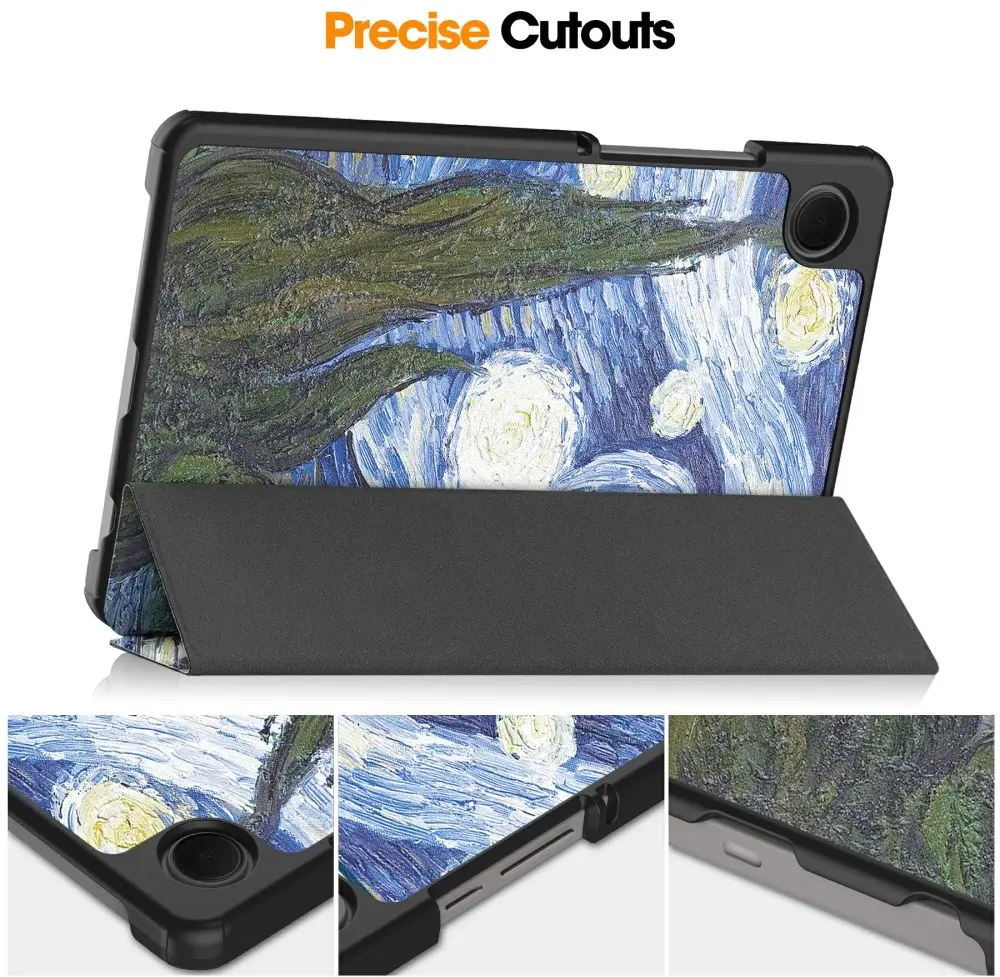 Lenovo Tab One Hoes Tri-Fold Book Case met Standaard Sterrennacht afbeelding 5