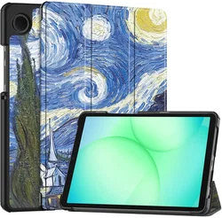Lenovo Tab One Hoes Tri-Fold Book Case met Standaard Sterrennacht afbeelding