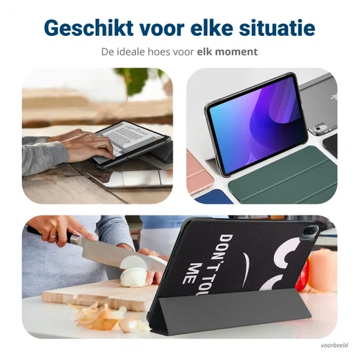Lenovo Tab One Hoes Tri-Fold Book Case met Standaard Touch afbeelding 5
