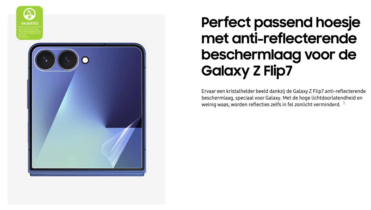 Originele Samsung Galaxy Z Flip 7 Screen Protector Display Folie (2-Pack) afbeelding 5