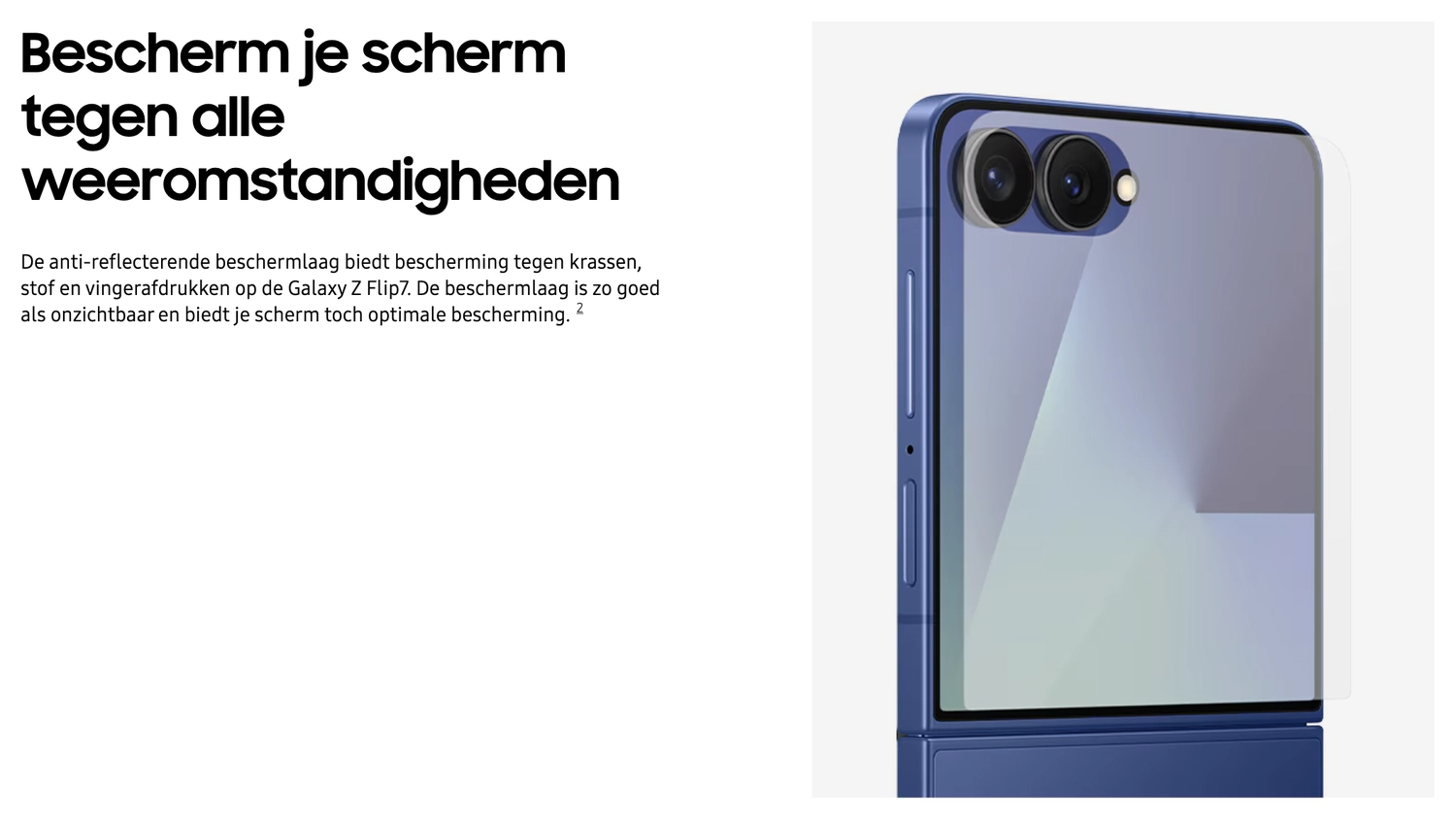 Originele Samsung Galaxy Z Flip 7 Screen Protector Display Folie (2-Pack) afbeelding 6